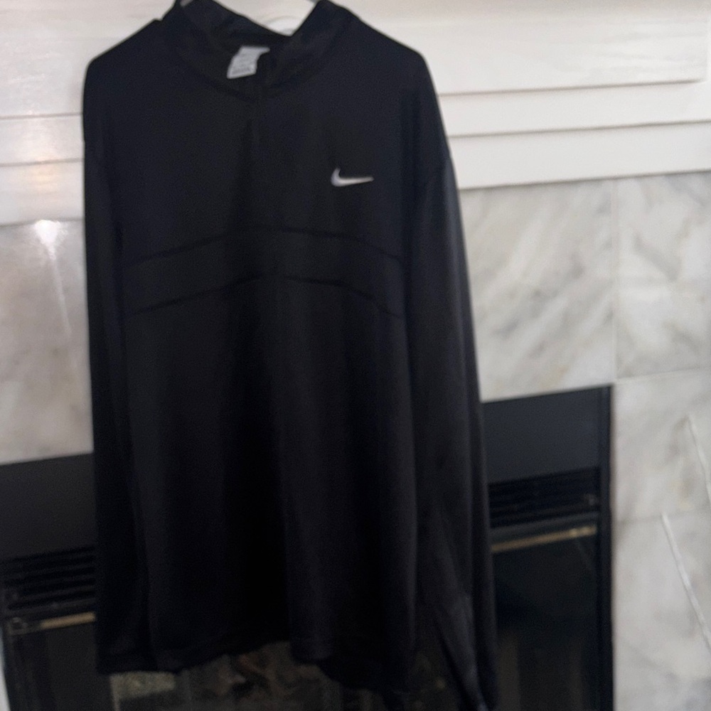 Nike Black Long Sleeve Top with White Logo